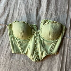 Oh Polly Bustier Lime Crop